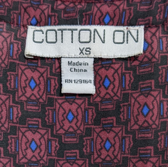 (2/$25) Cotton On purple blue geometric flow dress - Picture 5 of 7